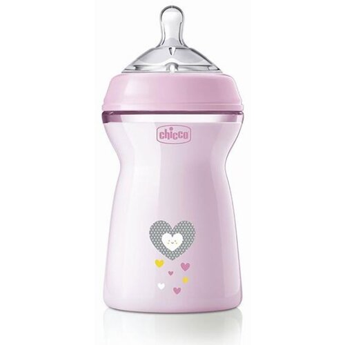  Chicco nf plastična fla&scaron;ica 330ml silikon 6m+ devojčica Cene