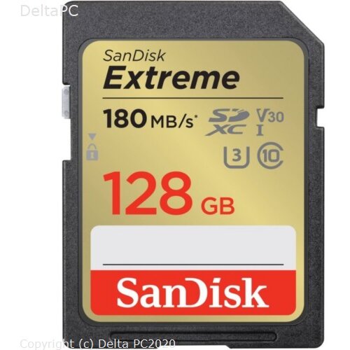 MEM SD 128GB Sandisk Extreme UHS-I Card 180MB/s Slike