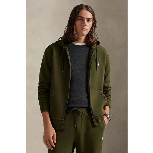 Polo Ralph Lauren Dukserica boja: zelena, s kapuljačom, bez uzorka, 710881517 Cijene