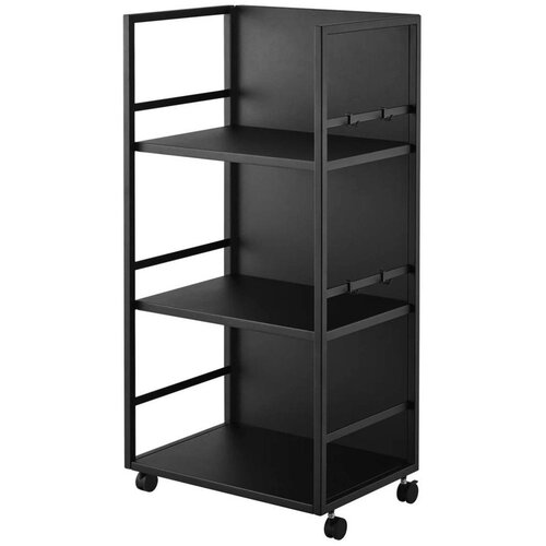 YAMAZAKI Crni metalni regal na kotačima 42x84,5x32 cm Tower &amp;ndash; Slike