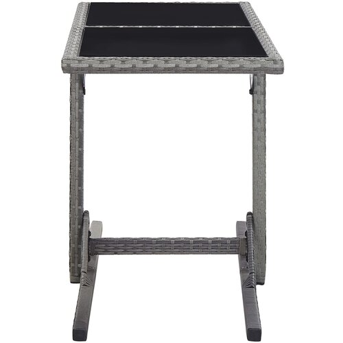 The Living Store Vrtni stol antracit 110 x 53 x 72 cm stakleni i poliratan Cijene