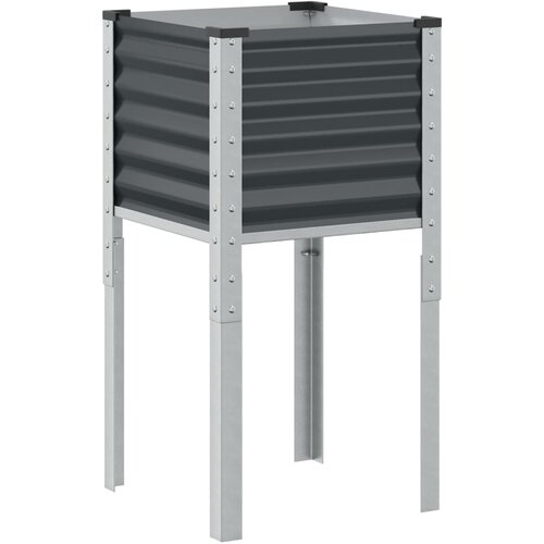 Maison Chic Vrtno korito - Greda - Cvetlični Lonec antracit 45x45x88 cm jeklo, (21790079) Cene