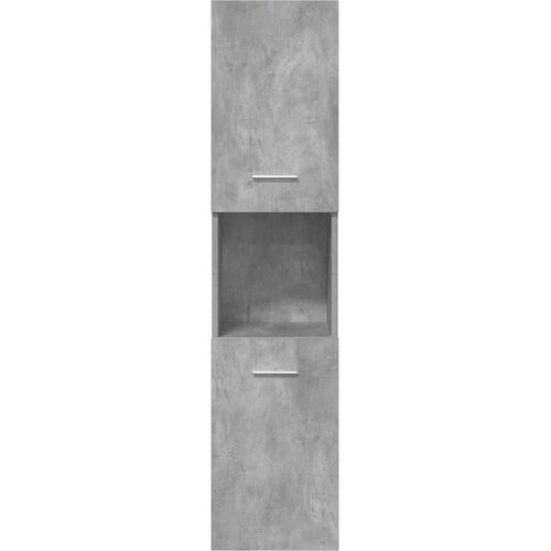  4-dijelni set kupaonskog namje&amp;scaron;taja siva boja betona drveni 41 x 38.5 x 46 cm Slike