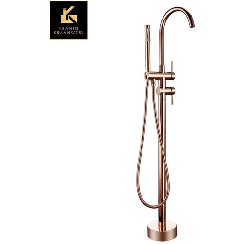 Kranig Kraanwerk stoječa kopalna pipa | elegantna kopalnica | upogibanje | rosegold | brušeno jeklo iz nerjavečega jekla | črno zlato, (21670209) Cene