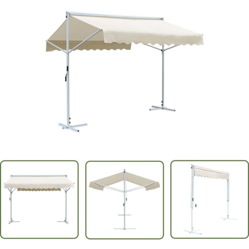  The Living Store Prostostoječ nadstrešek 3x3 m kremne barve - Tenda, (21742486) Cene