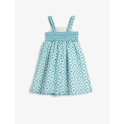 Koton Girl's Dress Suspended Scalloped Embroidered Cotton Lined Slike