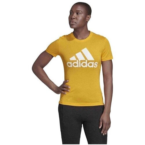 Adidas Majice s kratkimi rokavi Badge OF Sport Rumena Cene