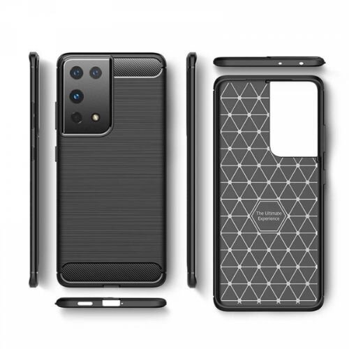 Nillkin silikonski ovitek za samsung galaxy S21 ultra G998 - mat carbon črn Slike