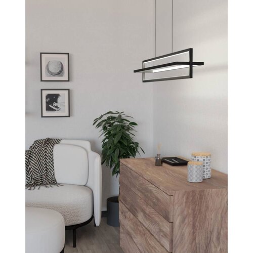 Eglo LED visilica Siberia 900466, 34 W, 78 cm, crna/bijela Cijene