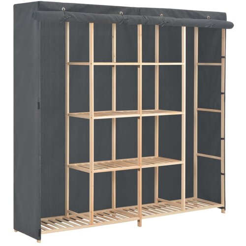 vidaXL Garderobna omara iz blaga 173x40x170 cm siva Cene