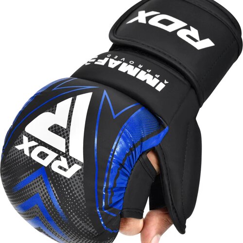 RDX Sports Grappling rukavice Shooter IMMAF-1, Crno-plave Slike