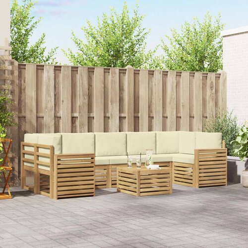  Set vanjskih sofa 8 kom. Bijela i krem Poliester Cijene
