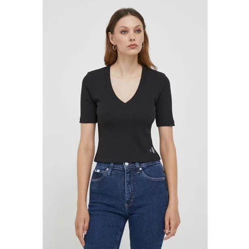 Calvin Klein Jeans Majice & Polo majice J20J222379 Črna