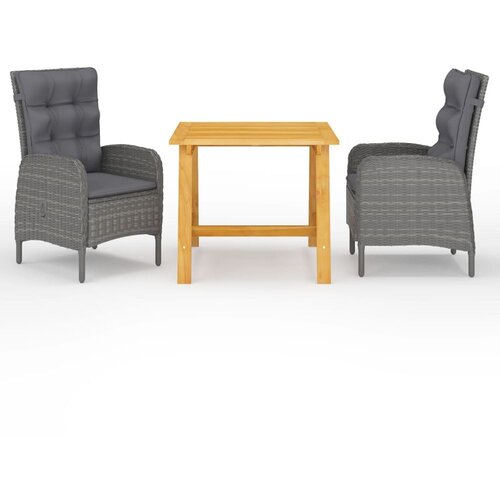  3-dijelni vrtni blagovaonski set sivi Cijene