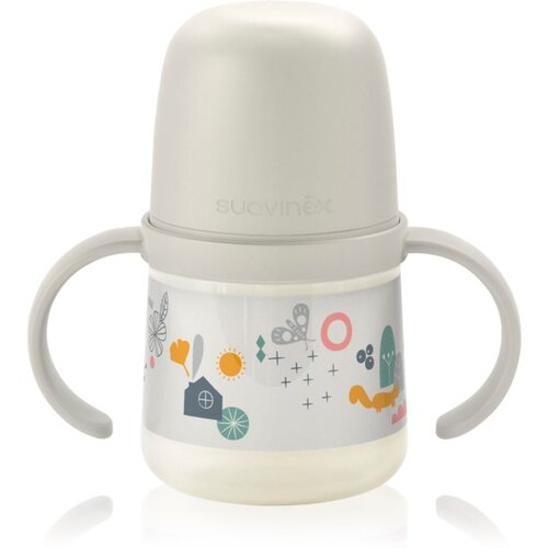 Suavinex Walk First dječja bočica s ručkama 6 m+ Cream 150 ml Slike