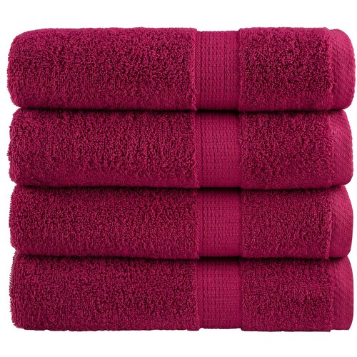 Furnova Premium kopalne brisače SOLUND 4 kosi bordo 100x150 cm 600 gsm, (21916778) Cene