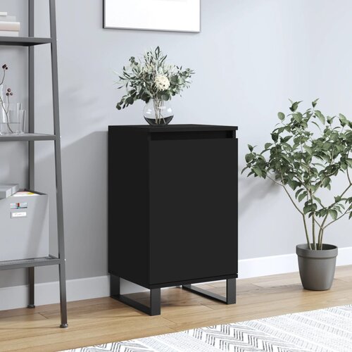 VidaXL Komoda črna 40x35x70 cm inženirski les Slike