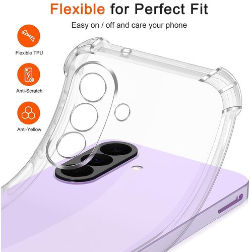 Techsuit Shockproof Clear Silicone prozirna maskica otporna na udarce za Samsung Galaxy A27 5G Slike