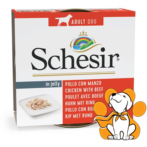 Schesir dog Chicken With Beef 150g, Hrana Za Pse Sa Piletinom i Govedinom Cene
