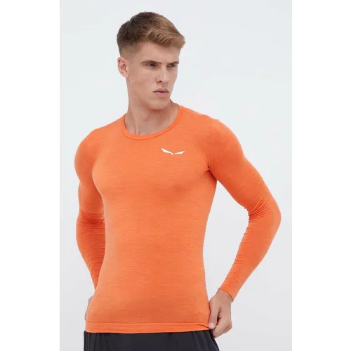 Salewa Funkcionalna majica z dolgimi rokavi Zebru Fresh oranžna barva