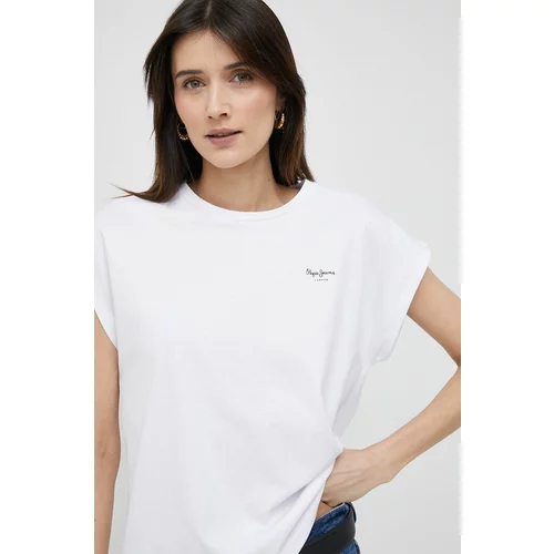 Pepe Jeans Pamučna majica Bloom boja: bijela