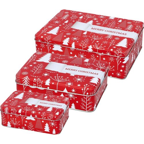 Birkmann 3-delni set pločevinastih &scaron;katel za pi&scaron;kote "Christmas Gift Wrap" - 1 set Cene