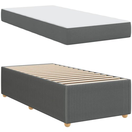  Krevetna konstrukcija Tamno siva 100 x 200 cm tkanina Slike