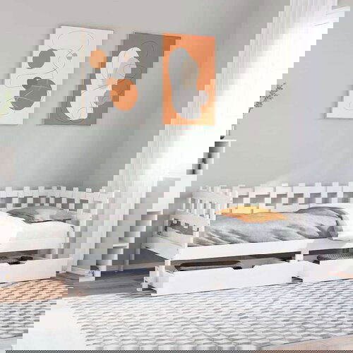 vidaXL Dnevni krevet s ladicama bez madraca 90x200 cm masivno drvo Cene