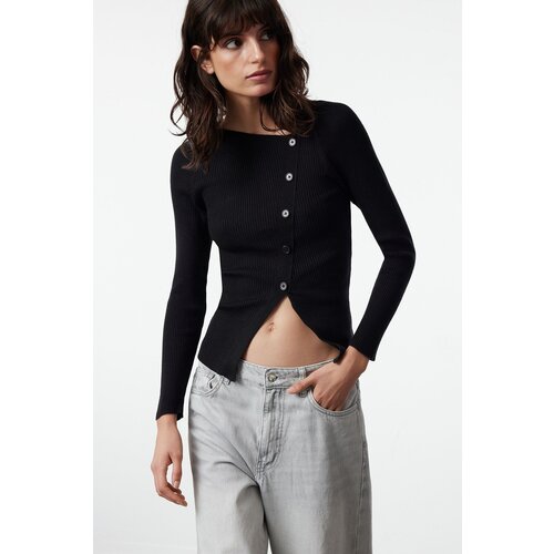Trendyol Black Buttoned Knitwear Sweater Cijene