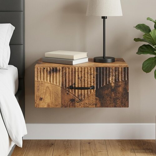  Noćni ormarić za montažu na zid Staro drvo 49 x 34,5 x 20 cm Cijene
