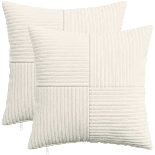 Presvlaka za jastuk 2 pcs ALMELO Krem 50 x 50 cm Kord Cene
