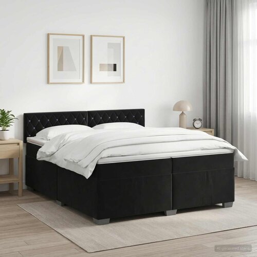 Boxspring krevet s madracem Crna 200 x 200 cm Bar&scaron;un Cijene