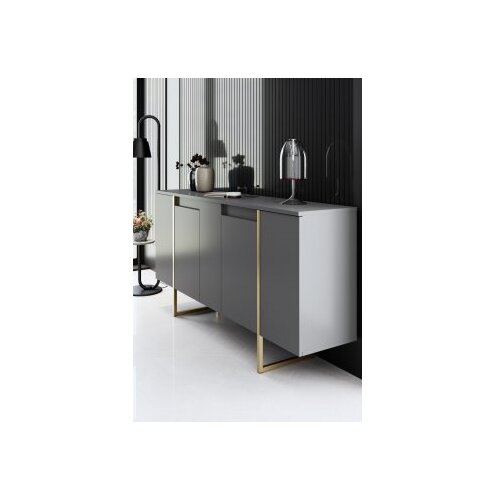 Hanah home luxe - anthracite, gold walnutgold console Slike