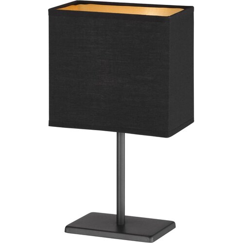 Fischer & Honsel Črna namizna svetilka s tekstilnim senčilom (višina 30 cm) Kate – Cene