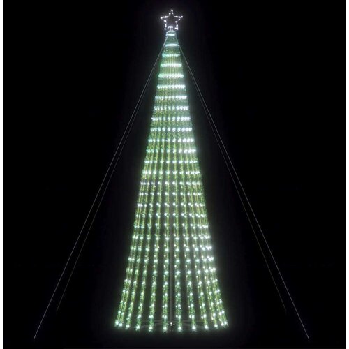 vidaXL Osvetljena novoletna jelka stožec 1028 LED hladno bela 403 cm Cene