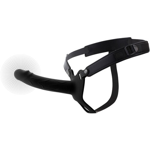 Hidden Desire Inferno Vibrating Silicone Hollow Penis Strap-On with Remote 18cm Black Slike