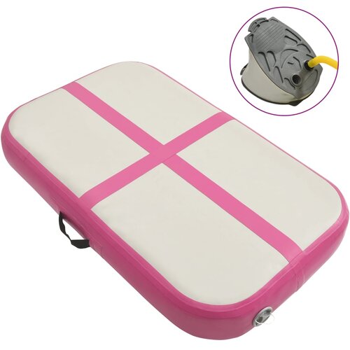 vidaXL Strunjača na napuhavanje s crpkom 60 x 100 x 20 cm PVC roza Cijene