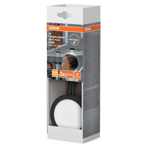Osram Set od 3 LED svetla za ispod ormara UNDERCABINET LED/3W/230V 3000K crna Slike