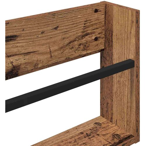  Polica za časopise s policom 2 pcs Staro drvo 60 x 12 x 30 cm Slike