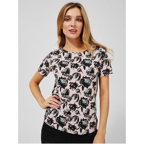 Moodo Black and pink patterned T-shirt - Women Cene