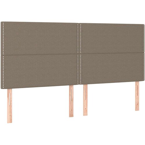  Krevet s oprugama i madracem smeđesivi 180x200 cm tkanina Slike