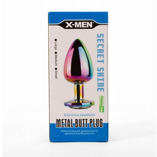 X-Men Metal Butt Plug Rainbow L XMEN000145 Slike