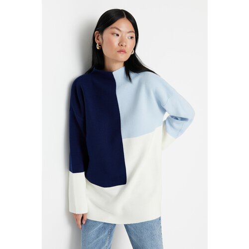 Trendyol Sweater - Blue - Relaxed fit Slike