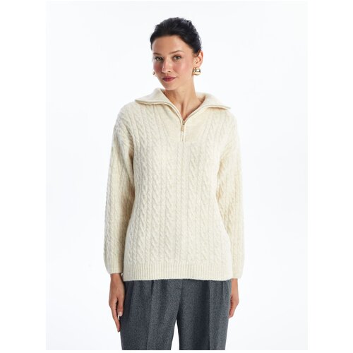 LC Waikiki Stand Collar Self-Patterned Women&amp;#039;s Knitwear Sweater Slike