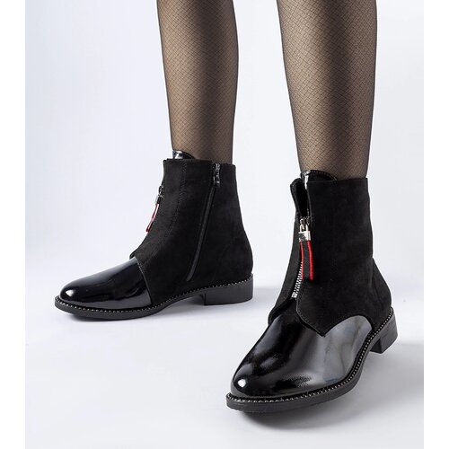 Gemre Black insulated patent ankle boots Belvedere Cijene