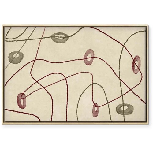  Slika - Lines and shapes &ndash; bead labyrinth on a pale washed background 90x60 Cijene