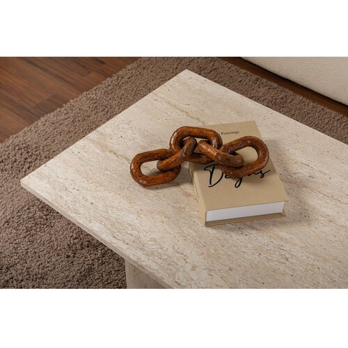 Kalune Design Bež klubska mizica v polsijajnem dekorju 60x119 cm Sabin &amp;ndash; Slike