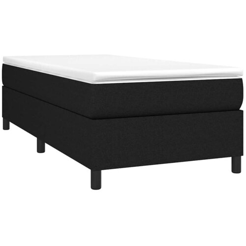 Box spring krevet s madracem crni 80 x 200 cm od tkanine Slike