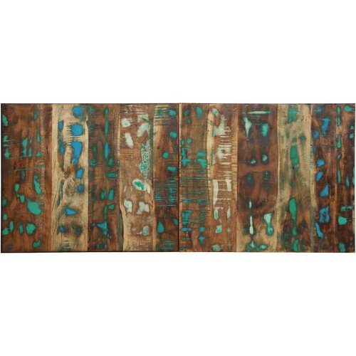VidaXL Naglavna deska Multicolor 120 cm Masivni les Reclaimed Slike