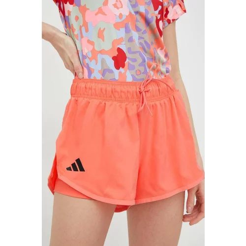 Adidas Kratke hlače za trening Club za žene, boja: narančasta, glatki materijal, srednje visoki struk